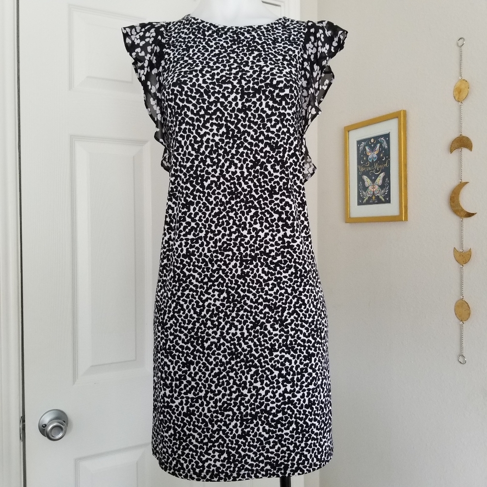 MICHAEL Michael Kors Heart Dress Black & White S NWT